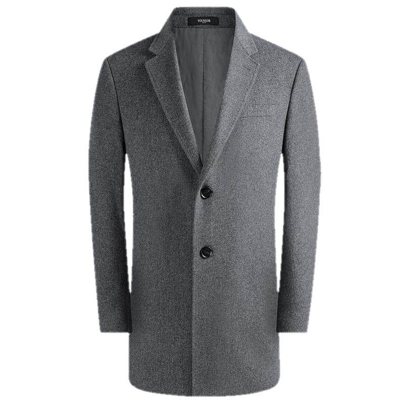 Youngor regular autumn split diagonal pocket design coat