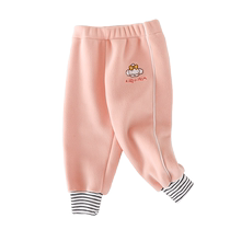 Babu Bean velvet pants for women in winter thickened outer wear for children and girls childrens sports autumn and winter sweatpants for girls 746