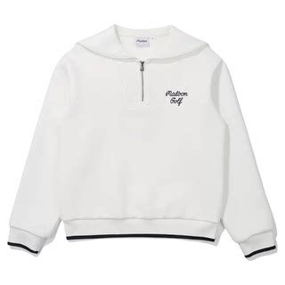 韩国MALBON高尔夫女装运动休闲时尚套装松紧腰短裙半拉链卫衣外套