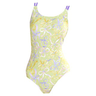 2025新款小清新莫奈蝴蝶结泳衣女连体三角竞速游泳馆专业爆款泳衣