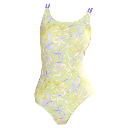 New small and fresh Monet bow swimsuit