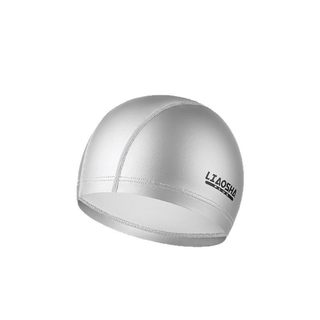 Gorro de natación para adultos para hombres y mujeres, gorro de natación de pu impermeable y cómodo de pelo largo rosa, gorro negro de gran tamaño, gorro de piscina