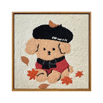 Puppy diy digital oil painting texture painting