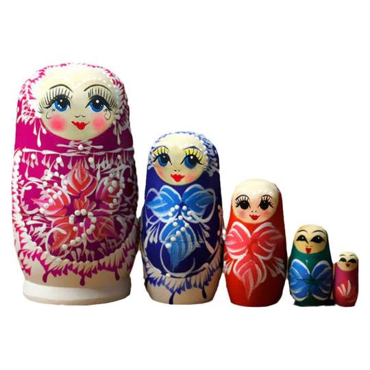 Special offer hand-painted Russian matryoshka doll 5 layers