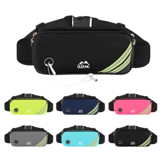 New waist bag men's universal sports mobile phone bag Marathon sports fitness mobile phone bag multi -function run waistband bag
