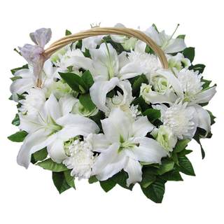 Worship bouquet Qingming Festival tomb-sweeping flowers chrysanthemum funeral worship Qingming sacrificial small flower basket flower delivery Beijing