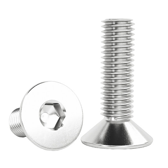 304不锈钢沉头内六角螺丝平头螺丝螺钉平杯螺栓M2M3M4M5M6M8-m20