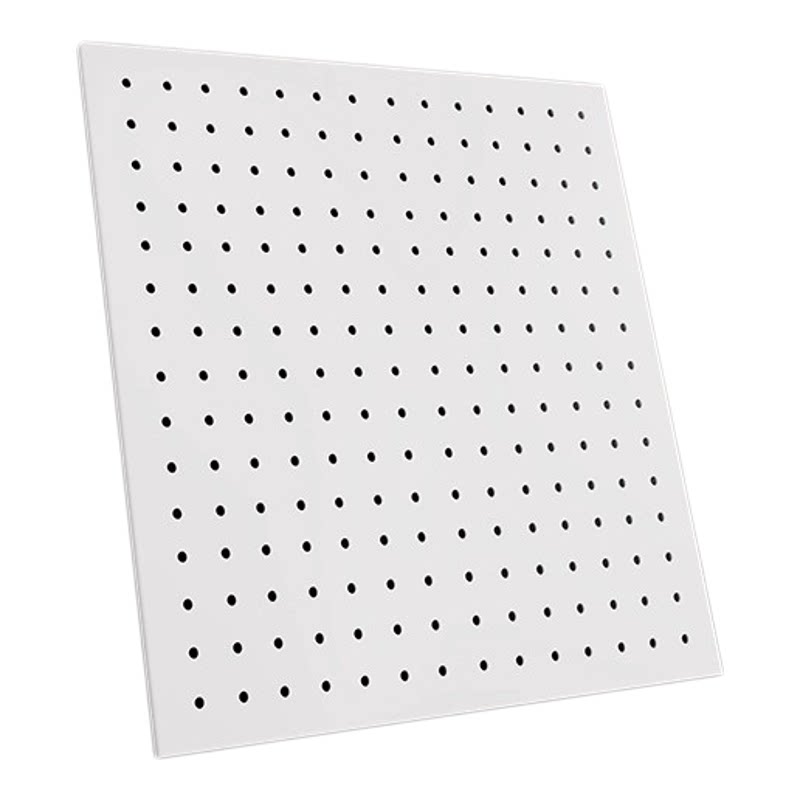Customized perforated panels inside the cabinet save space and look neat!