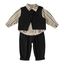 Boys spring suit mens BMW three-piece suit Western style boys spring and autumn new Chinese clothes childrens clothing