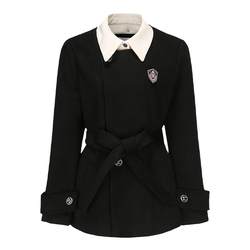 Barbie's two-piece black suit jacket for women 2024 early spring Korean drama short college style suit