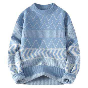 Scarecrow thickened knitted bottoming shirt round neck sweater for men Scarecrow thickened knitted bottoming shirt round neck sweater for men