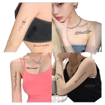 Herbal tattoo stickers waterproof womens long-lasting simulation semi-permanent juice mens collarbone high-end arm chest neck