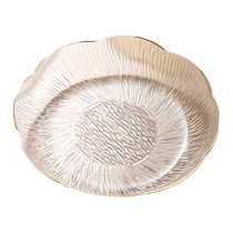Bone spitting dish household small plate snack dish fruit plate table garbage spitting bone slag tray storage plastic plate dish