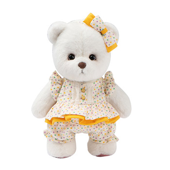 Teddytales lena bear daisy polka dot plush doll clothes doll ເຄື່ອງນຸ່ງຫົ່ມແບບສະບາຍໆ
