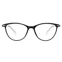 (Self-operated) cyxus black frame glasses frame for women cat eye anti-blue light anti-fatigue glasses eye protection myopia frames for men