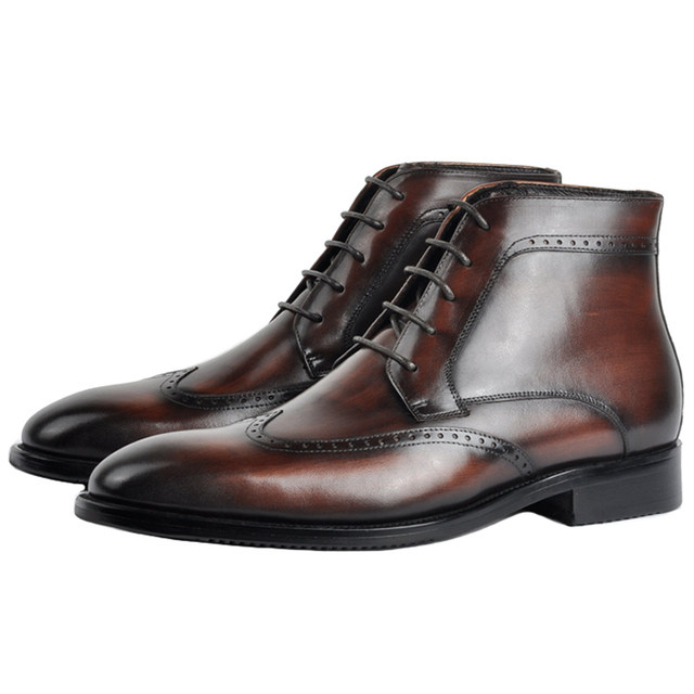 Formal boots British men's boots handmade leather boots