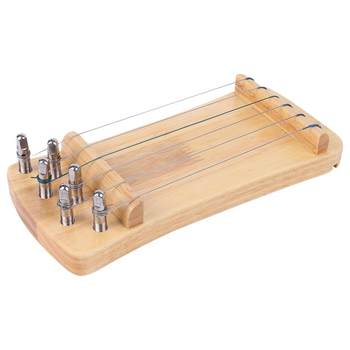 Mini ໄມ້ແຂງ guzheng finger training device finger trainer portable crystal transparent color small guzheng training finger strength device