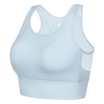 Camel yoga bra women's running sports bra shock-proof push-up fitness wear bra beauty vest style mesh outer wear