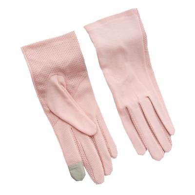 Sunscreen gloves women's UV protection driving summer cotton touch screen thin breathable non-slip riding hand guards white gloves