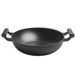 Cast-flavor cast iron pot wok gas stove with non-stick pan flat bottom wok 32cm household pig iron wok