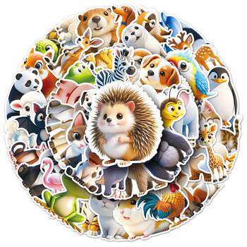 100 cute 3d cartoon animal pattern stickers