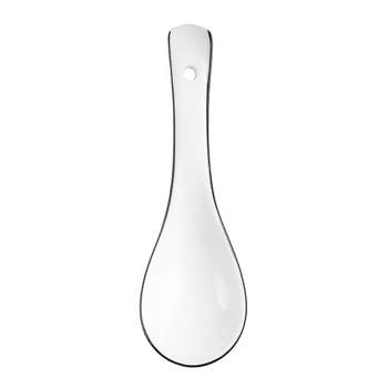 10 black thread household ceramic spoons for children's meals