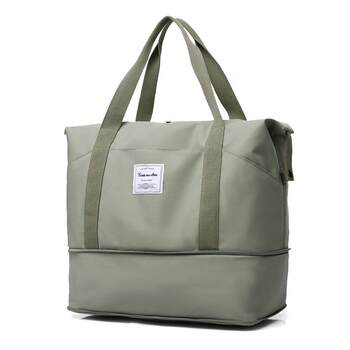 Large capacity bottom expandable travel bag duffel bag