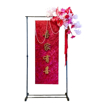 Chinese style wedding engagement banquet door welcome card set kt board wedding room layout decoration wedding standing card dress background