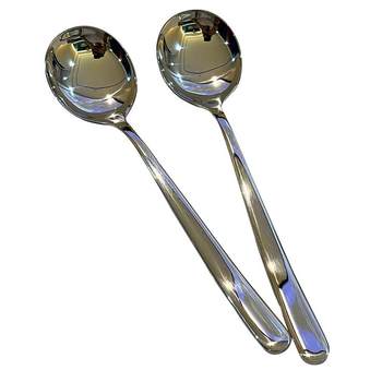 Food grade deep round head drink spoon 304 stainless steel