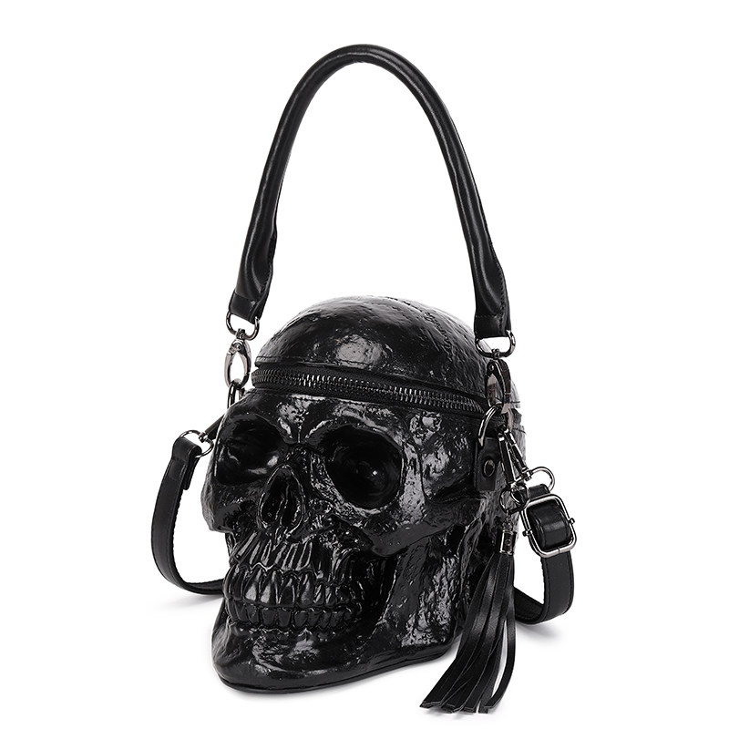 2024 New Style Funny Skull Handbag for Halloween, Unisex, Crossbody Bag, Trendy and Cool Shoulder Bag