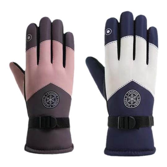 Guantes cálidos de invierno para hombre, gruesos y de terciopelo, para motocicletas, vehículos eléctricos, guantes de algodón para esquí resistentes al frío, al viento e impermeables