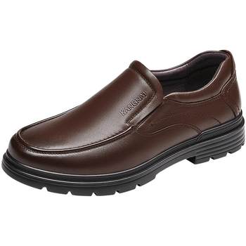 Casual style lightweight middle-aged men's leather shoes new spring arrival