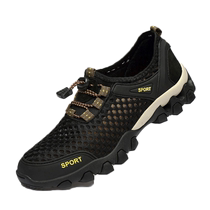 2024 new hole sandals mens sports outdoor wear summer driver work leisure beach trend student wading shoes