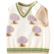 (Same style in the mall) Balabala childrens vest girls spring and autumn vest baby warm vest cute and fashionable