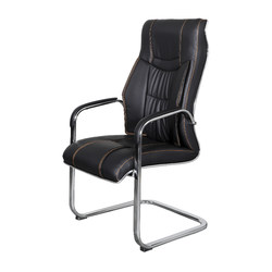 Liugu office chair household computer chair steel foot bow -shaped mahjong chair latex leather chair conference staff seat