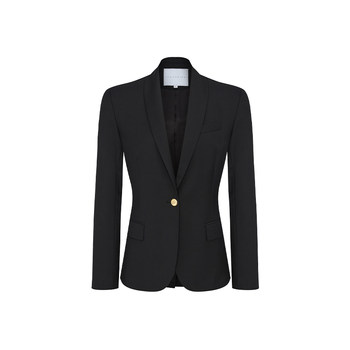 Tieforher boston congresswoman ຂະຫນາດນ້ອຍສູງ end ຫມາກສີຂຽວຄໍເສື້ອ jacket ຊຸດສີດໍາມືອາຊີບ elegant ສໍາລັບແມ່ຍິງ