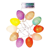 2024 New Cross Border Easter Eggs Light Strings Thai Cotton Thread Balls Small Colorful coloured egg-shaped lamps