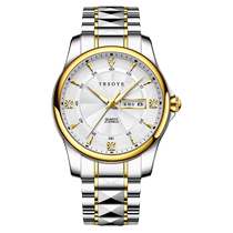 2023 new luxury fully automatic non-mechanical mens dual calendar luminous waterproof quartz watch diamond high-end watch