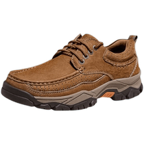 Camel Outdoor Shoes Mens Shoes 2024 Autumn New Retro Low-top Cowhide Work Shoes Mens Thick-soled Outdoor Sports