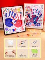 Черный отпечаток рук, фоторамка, набор материалов, салфетки, «сделай сам», 2 шт