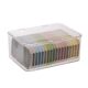 Mask storage box with dust-proof flip-top transparent lid and large capacity