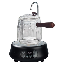 Rongshantang electrical side handle thickened glass teapot embossed lotus teapot automatic water supply electric ceramic stove set