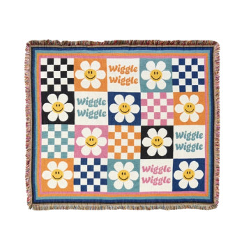 wigglewiggleSofa Cover ເຄື່ອງປັບອາກາດ Blanket Office All Seasons Home Nap Blanket Tassel Sofa Towel