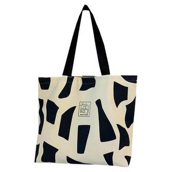 Large capacity commuting shoulder canvas bag tote bag