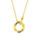Zhou Taisheng National Treasure Co-branded | Qianli Jiangshan Gold Necklace Women's Pure Gold Splendid Lingering Chain Pendant