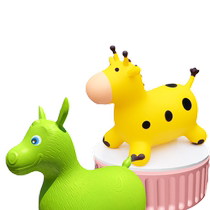 Jumping horse baby childrens toys adults can sit on music balance rubber horse anti-fall inflatable deer mount one year old