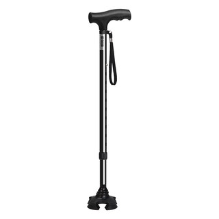 Lelaifu telescopic and lightweight four-legged walking stick for the elderly