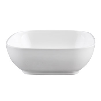 Melamine deep soup bowl tableware white square large bowl