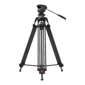 Jieyang jy0608a/b professional photography camera tripod slr suitable for canon sony video universal stabilizer size hydraulic damping head aluminum alloy carbon fiber tripod