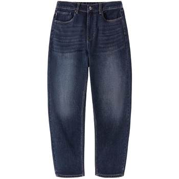 Camel men's autumn 2025 new wide-leg men's jeans black american nostalgic retro loose trousers